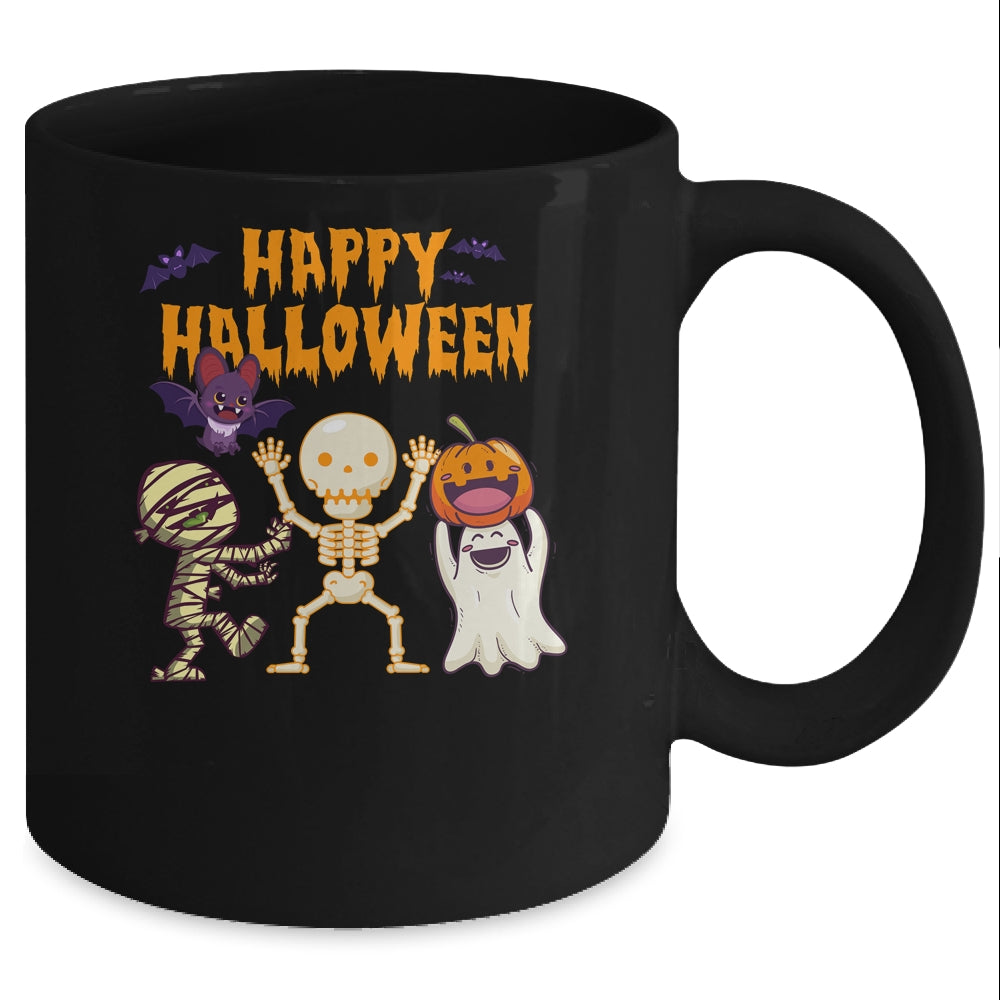 Happy Halloween Skeleton Pumpkin Ghost Cute Kids Boys Girls Mug Coffee Mug | Teecentury.com