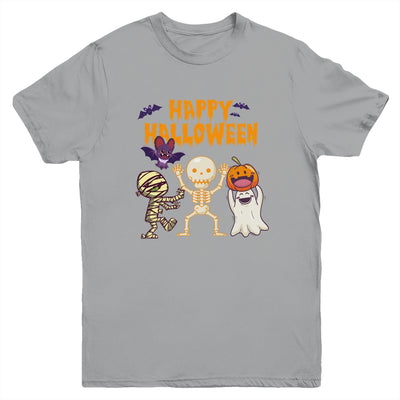 Happy Halloween Skeleton Pumpkin Ghost Cute Kids Boys Girls Youth Youth Shirt | Teecentury.com