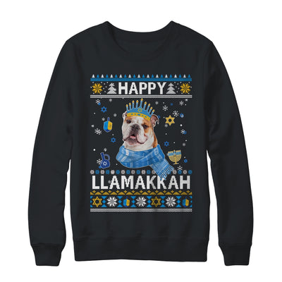 Happy Hanukkah Bulldog Hanukkah Ugly Sweater Christmas T-Shirt & Sweatshirt | Teecentury.com
