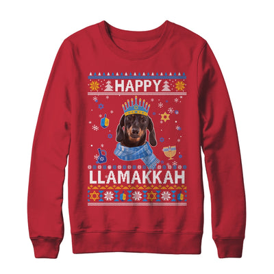 Happy Hanukkah Dachshund Hanukkah Ugly Sweater Christmas T-Shirt & Sweatshirt | Teecentury.com