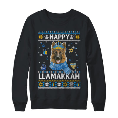 Happy Hanukkah German Shepherd Hanukkah Ugly Sweater Christmas T-Shirt & Sweatshirt | Teecentury.com