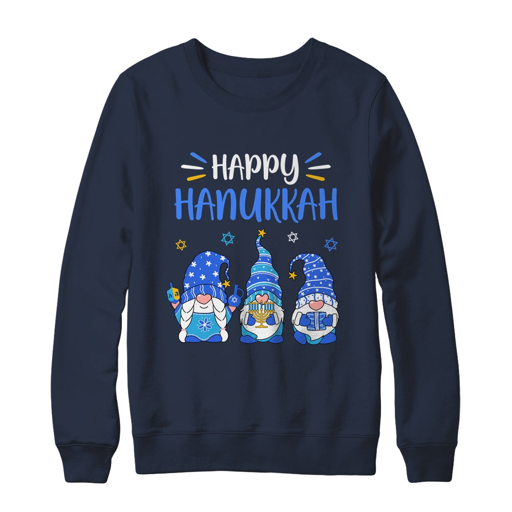 Happy Hanukkah Gnome Menorah Dreidel Christmas Xmas T-Shirt & Sweatshirt | Teecentury.com