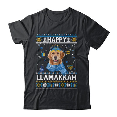 Happy Hanukkah Golden Retriever Hanukkah Ugly Sweater Christmas T-Shirt & Sweatshirt | Teecentury.com