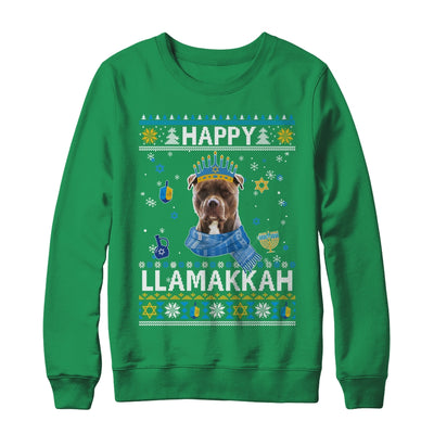 Happy Hanukkah Pitbull Hanukkah Ugly Sweater Christmas T-Shirt & Sweatshirt | Teecentury.com