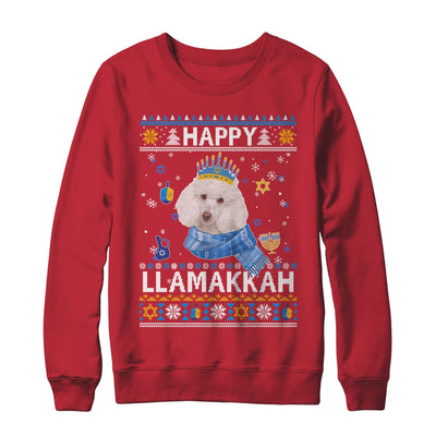 Happy Hanukkah Poodle Hanukkah Ugly Sweater Christmas T-Shirt & Sweatshirt | Teecentury.com