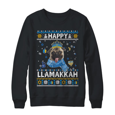 Happy Hanukkah Pug Hanukkah Ugly Sweater Christmas T-Shirt & Sweatshirt | Teecentury.com