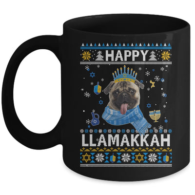 Happy Hanukkah Pug Hanukkah Ugly Sweater Christmas Mug Coffee Mug | Teecentury.com