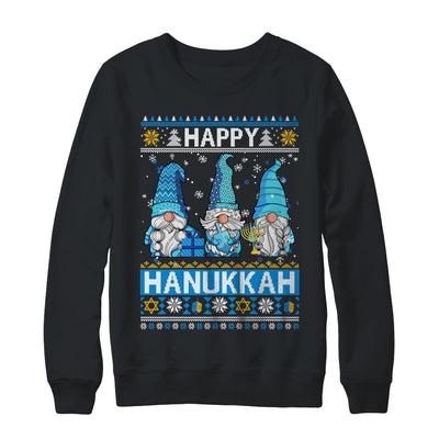 Happy Hanukkah Ugly Christmas Gnome Gnomies Menorah Dreidel T-Shirt & Sweatshirt | Teecentury.com