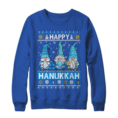 Happy Hanukkah Ugly Christmas Gnome Gnomies Menorah Dreidel T-Shirt & Sweatshirt | Teecentury.com