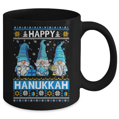 Happy Hanukkah Ugly Christmas Gnome Gnomies Menorah Dreidel Mug Coffee Mug | Teecentury.com