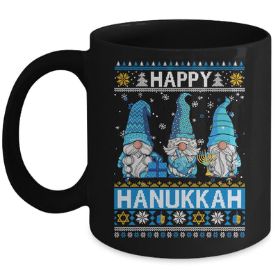 Happy Hanukkah Ugly Christmas Gnome Gnomies Menorah Dreidel Mug Coffee Mug | Teecentury.com