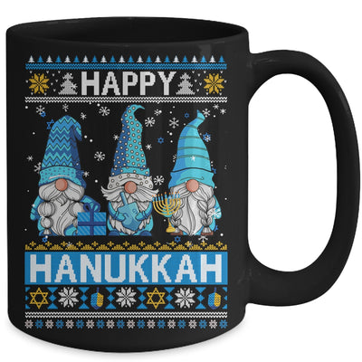 Happy Hanukkah Ugly Christmas Gnome Gnomies Menorah Dreidel Mug Coffee Mug | Teecentury.com