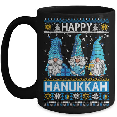 Happy Hanukkah Ugly Christmas Gnome Gnomies Menorah Dreidel Mug Coffee Mug | Teecentury.com