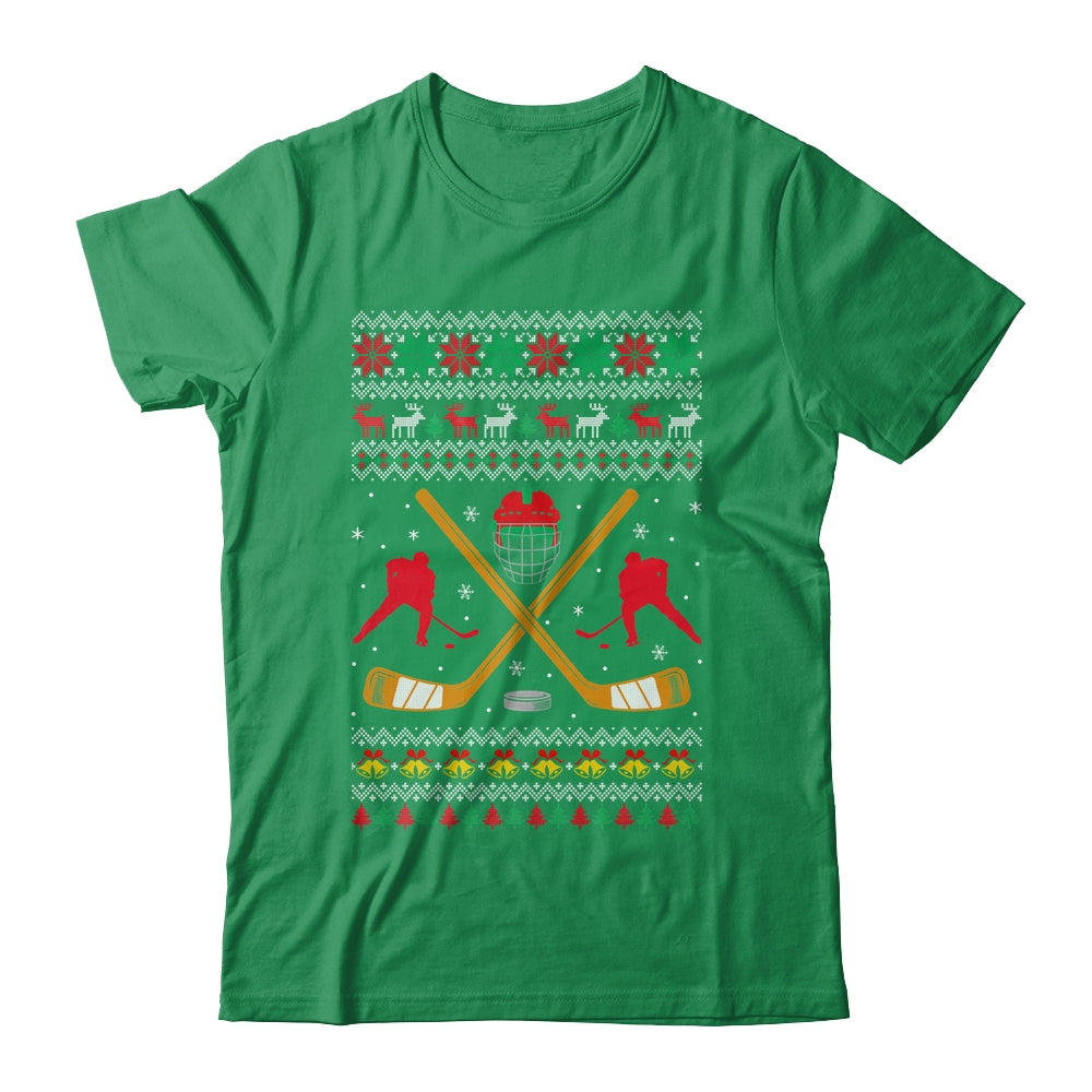 Happy Hockeydays Ugly Christmas Xmas Hockey Men Boys Kids Shirt & Sweatshirt | teecentury