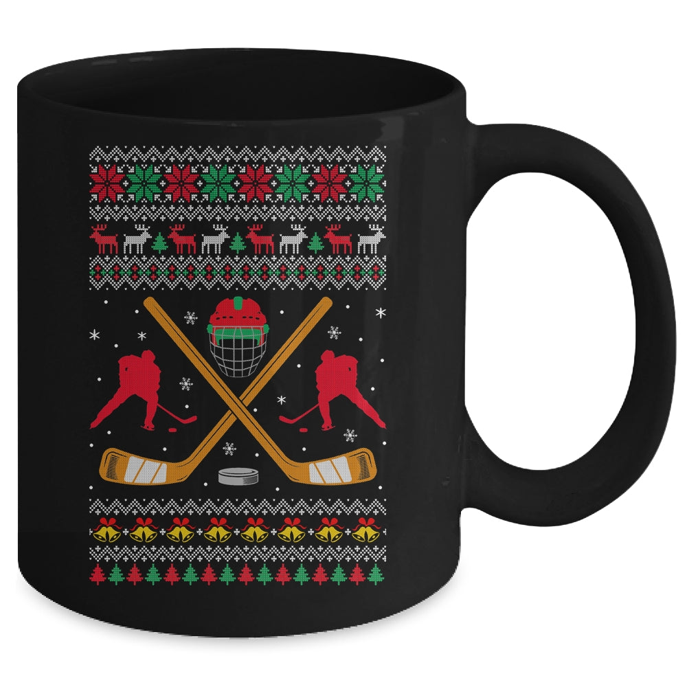 Happy Hockeydays Ugly Christmas Xmas Hockey Men Boys Kids Mug | teecentury