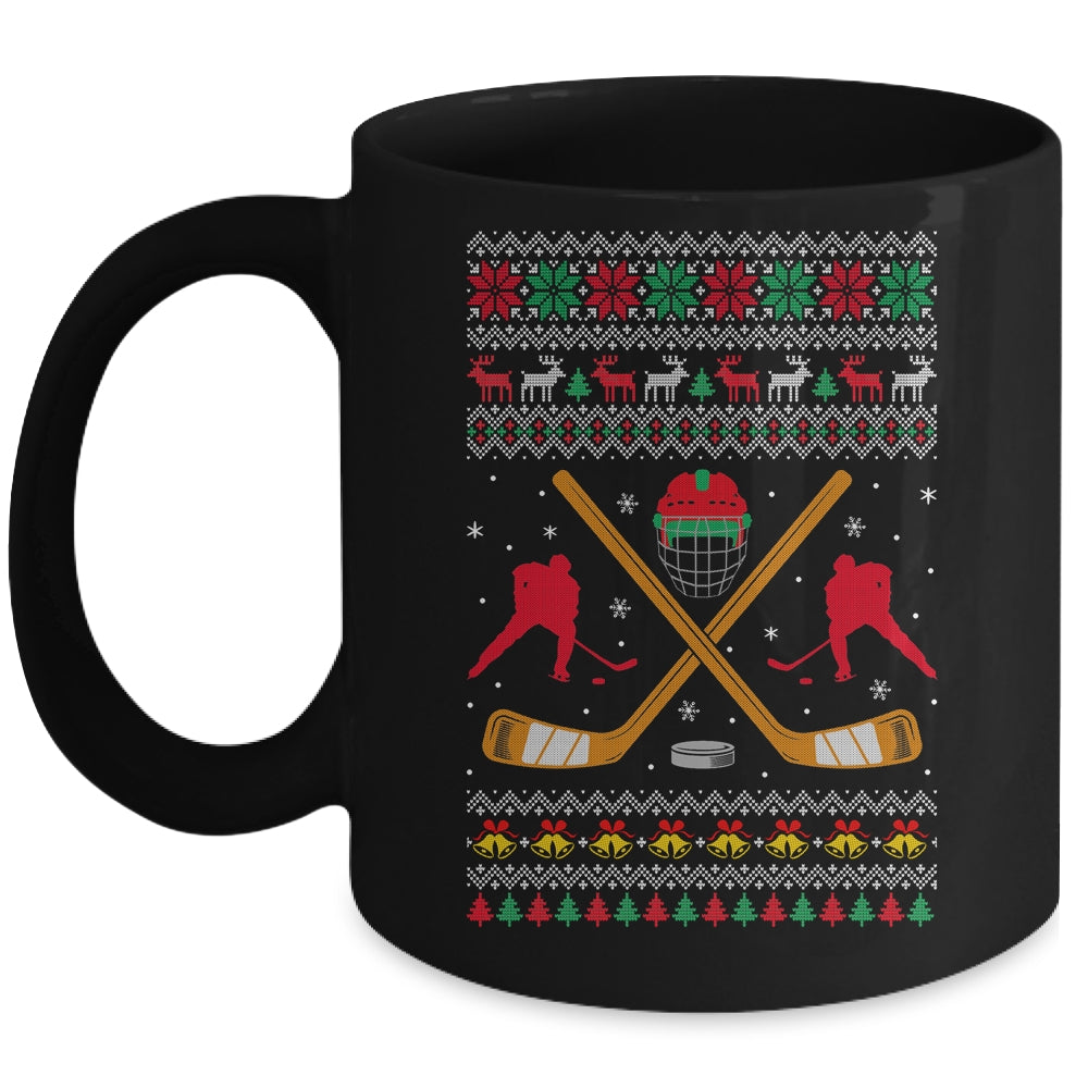 Happy Hockeydays Ugly Christmas Xmas Hockey Men Boys Kids Mug | teecentury
