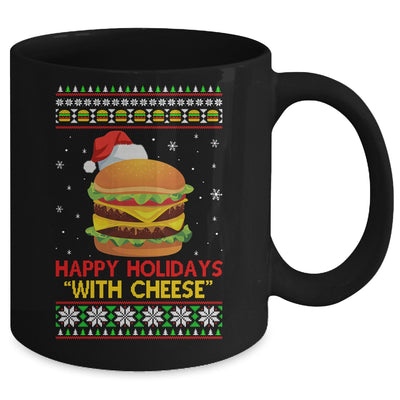 Happy Holidays With Cheese Christmas Cheeseburger Gift Mug Coffee Mug | Teecentury.com