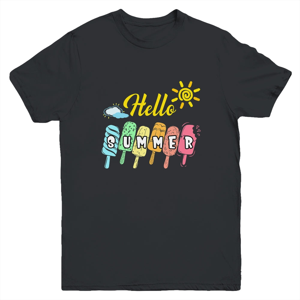 Happy Last Day Of School Hello Summer Ice Cream Lover Youth Shirt | teecentury