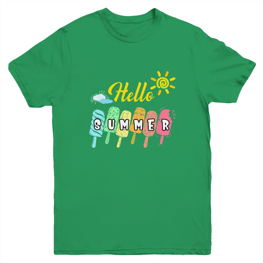 Happy Last Day Of School Hello Summer Ice Cream Lover Youth Shirt | teecentury