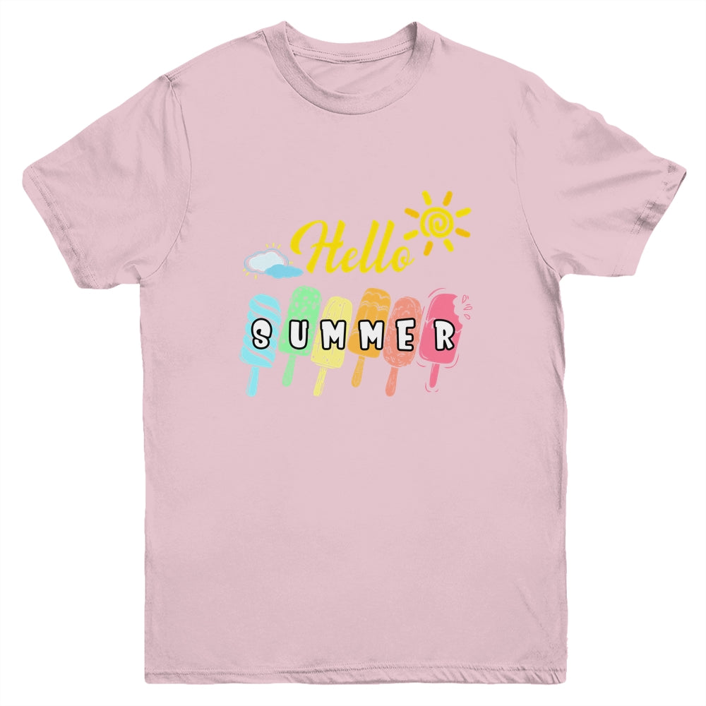 Happy Last Day Of School Hello Summer Ice Cream Lover Youth Shirt | teecentury