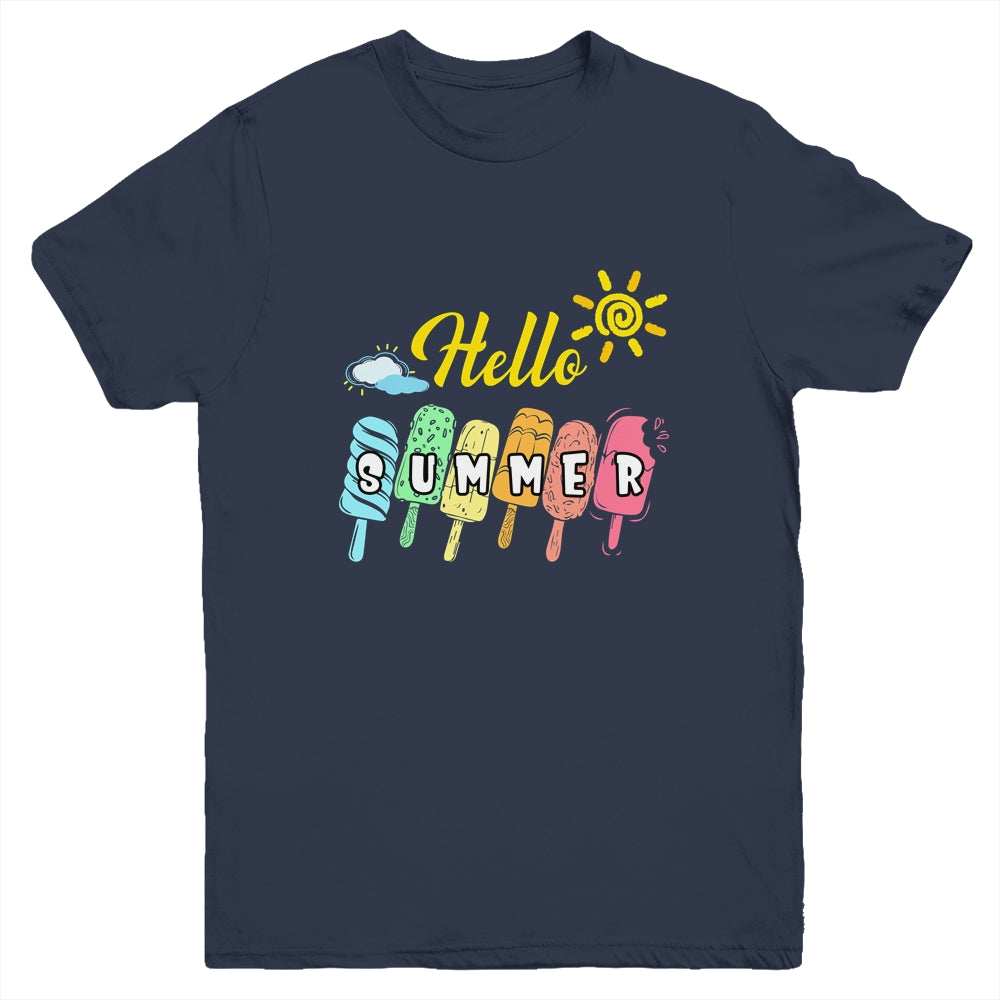 Happy Last Day Of School Hello Summer Ice Cream Lover Youth Shirt | teecentury