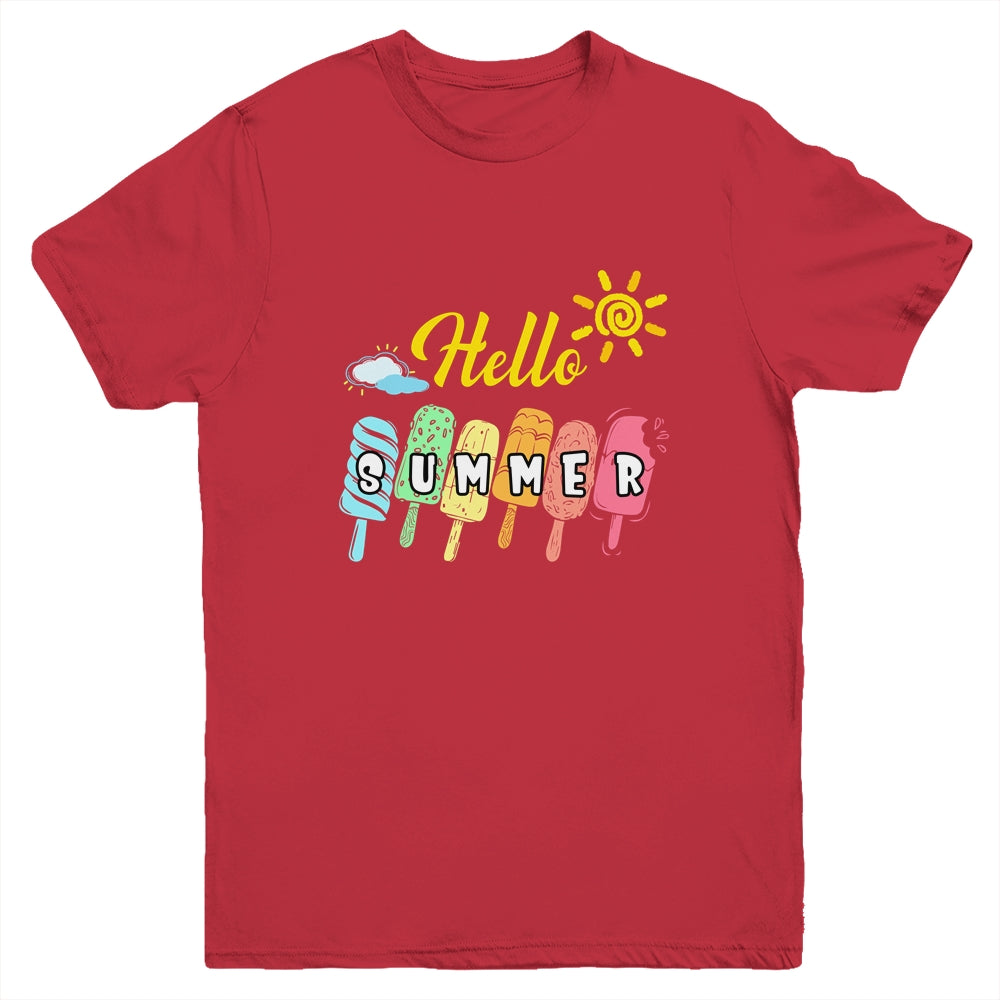 Happy Last Day Of School Hello Summer Ice Cream Lover Youth Shirt | teecentury