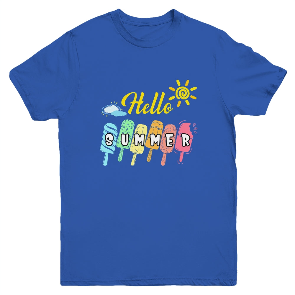 Happy Last Day Of School Hello Summer Ice Cream Lover Youth Shirt | teecentury