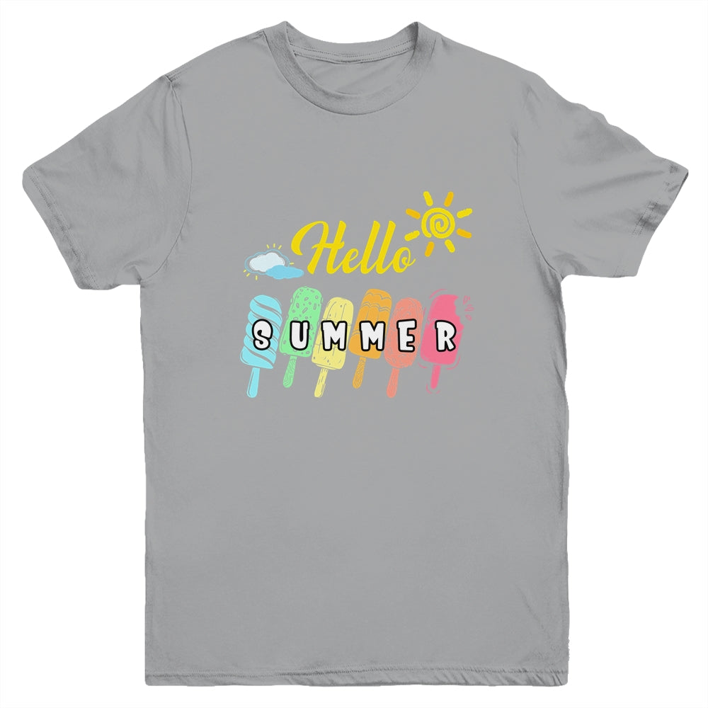 Happy Last Day Of School Hello Summer Ice Cream Lover Youth Shirt | teecentury