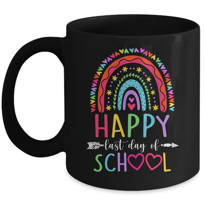 Happy Last Day Of School Teacher Student Graduation Rainbow Mug | teecentury