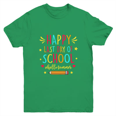 Happy Last Day Of School funny Hello Summer Teacher Student Youth Shirt | teecentury