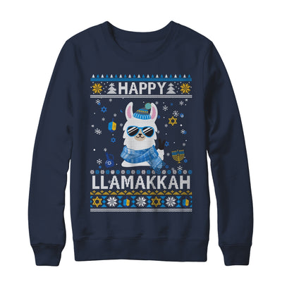 Happy Llamakkah Llama Ugly Hanukkah Ugly Sweater T-Shirt & Sweatshirt | Teecentury.com