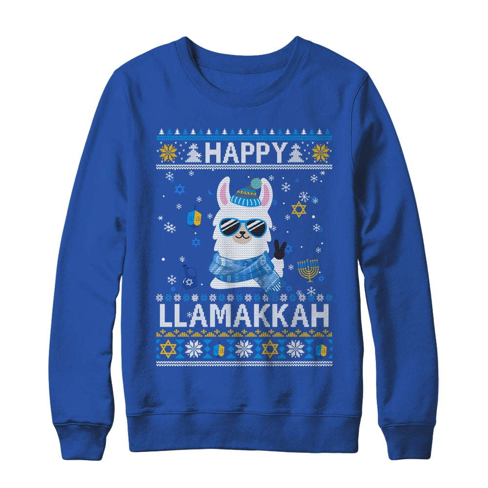 Happy Llamakkah Llama Ugly Hanukkah Ugly Sweater T-Shirt & Sweatshirt | Teecentury.com