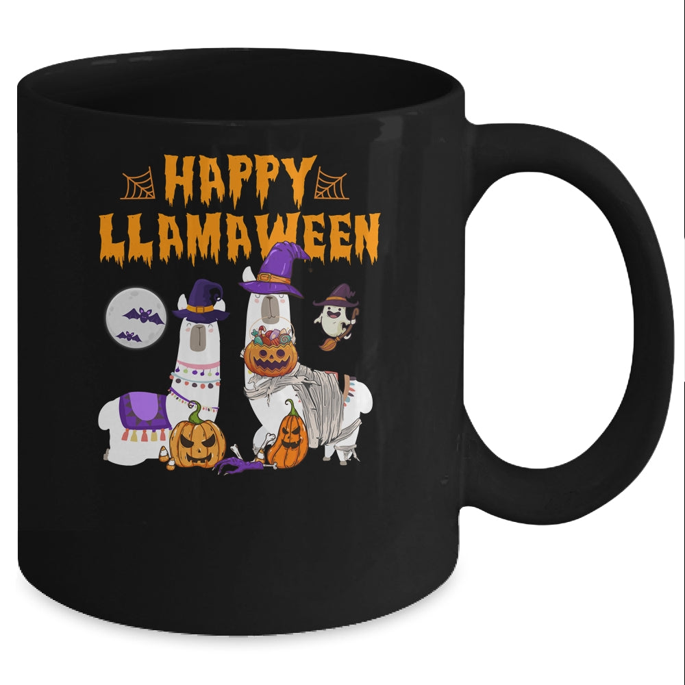 Happy Llamaween Llama Halloween Costume Kids Boys Girls Gift Mug Coffee Mug | Teecentury.com