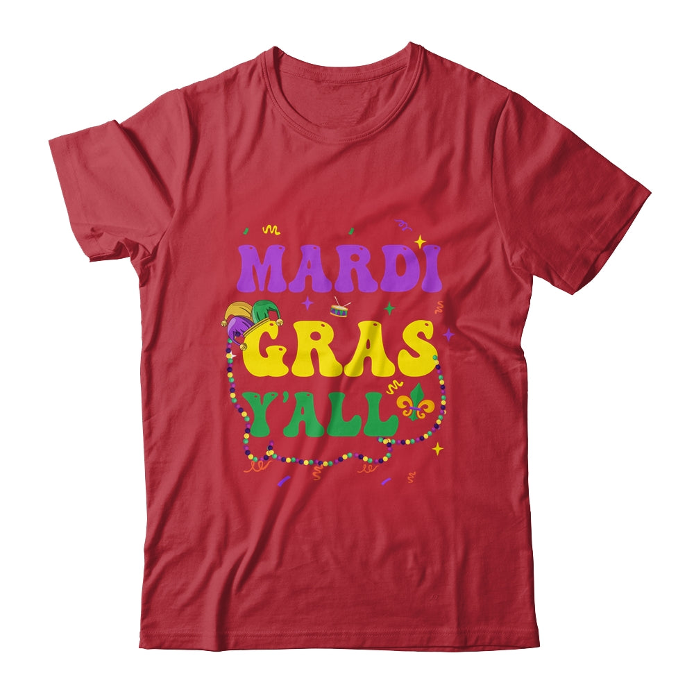 Happy Mardi Gras Y'all Vintage Mardi Gras Party Festival Shirt & Tank Top | teecentury