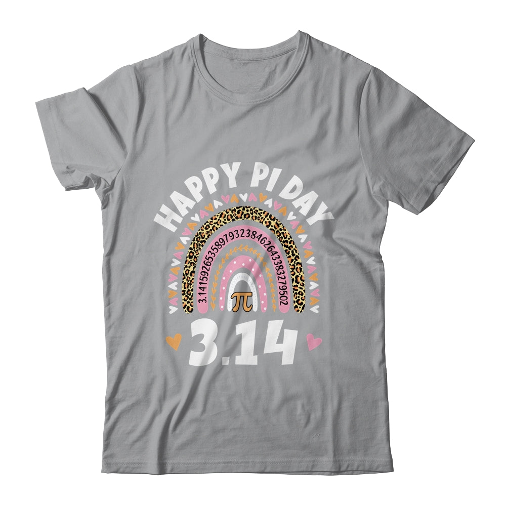 Happy Pi Day Mathematic Math Teacher Leopard Rainbow Shirt & Tank Top | teecentury