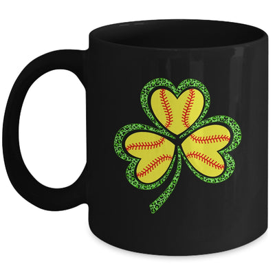 Happy St Patricks Day Shamrock Solfball Heart Women Boys Mug | teecentury