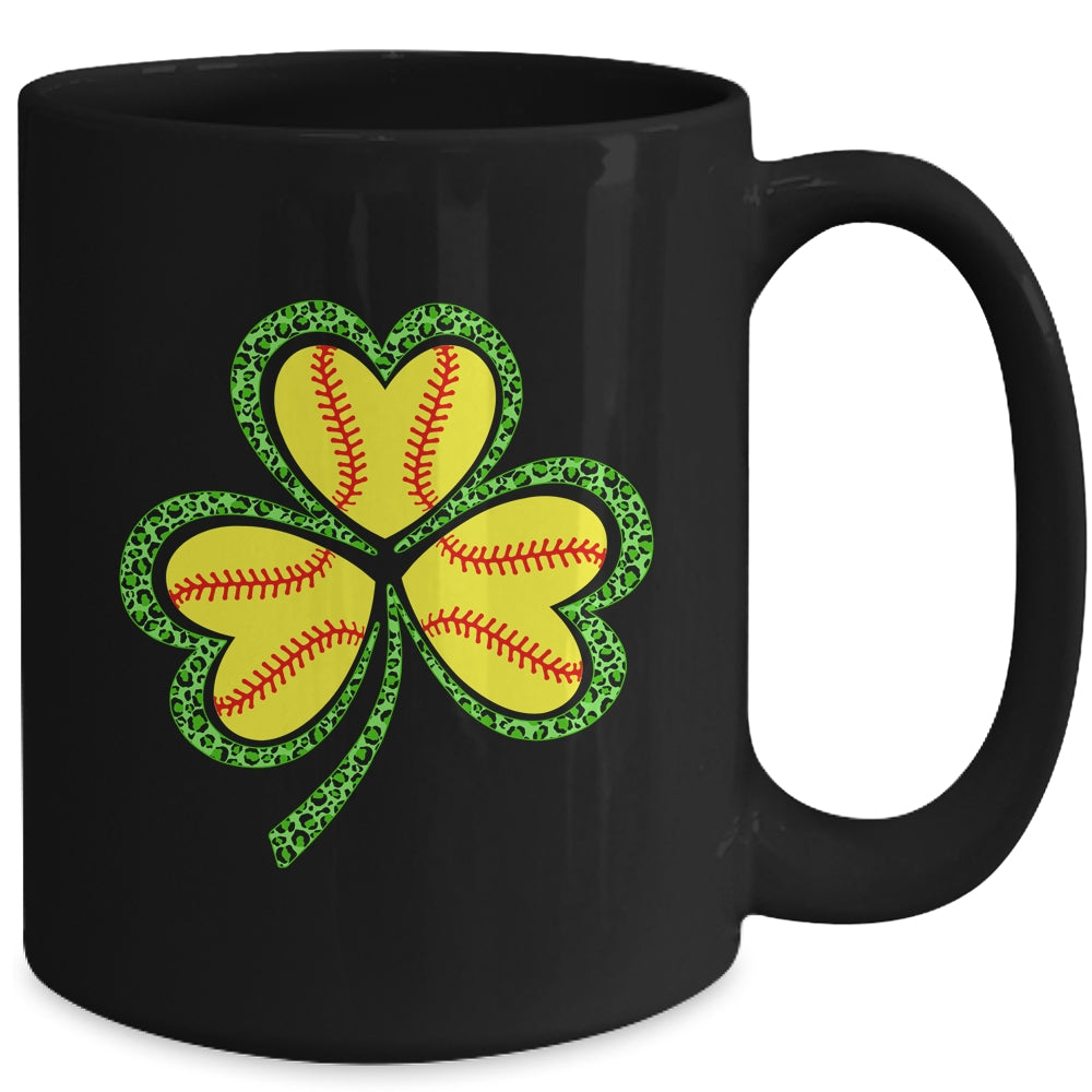 Happy St Patricks Day Shamrock Solfball Heart Women Boys Mug | teecentury