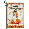 Happy Thanksgiving Funny Beagle Flag Fall Pumpkin Farmhouse Autumn Thanksgiving Flag | Teecentury.com