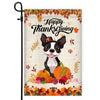 Happy Thanksgiving Funny Boston Terrier Flag Fall Pumpkin Farmhouse Autumn Thanksgiving Flag | Teecentury.com