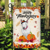 Happy Thanksgiving Funny Bull Terrier Flag Fall Pumpkin Farmhouse Autumn Thanksgiving Flag | Teecentury.com