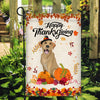 Happy Thanksgiving Funny Labrador Flag Fall Pumpkin Farmhouse Autumn Thanksgiving Flag | Teecentury.com