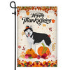 Happy Thanksgiving Funny Siberian Husky Flag Fall Pumpkin Farmhouse Autumn Thanksgiving Flag | Teecentury.com