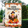 Happy Thanksgiving Funny Turkey Flag Fall Pumpkin Farmhouse Autumn Harvest Thanksgiving Flag | Teecentury.com