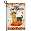 Happy Thanksgiving Funny Yorkie Flag Fall Pumpkin Farmhouse Autumn Thanksgiving Flag | Teecentury.com