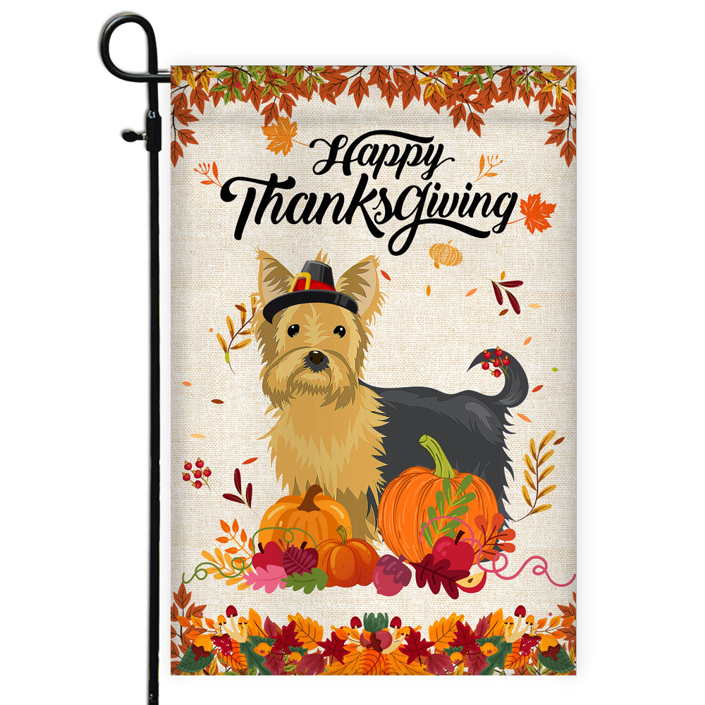 Mommy's Little Pumpkin Yorkie Garden Flag Mommy's Little Pumpkin Yorkie Garden Flag