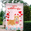 Happy Valentine's Day Corgi Flag Dogs Funny Corgi Heart Balloon Flag | Teecentury.com