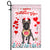 Happy Valentine's Day French Bulldog Flag Dogs Funny French Bulldog Heart Balloon Flag | Teecentury.com