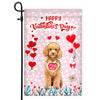 Happy Valentine's Day Poodle Flag Dogs Funny Poodle Heart Balloon Flag | Teecentury.com