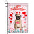 Happy Valentine's Day Pug Flag Dogs Funny Pug Heart Balloon Flag | Teecentury.com