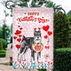 Happy Valentine's Day Schnauzer Flag Dogs Funny Schnauzer Heart Balloon Flag | Teecentury.com